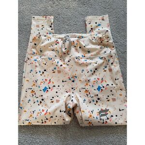 Fabletics Run Anywhere Motion365 Size L Terrazzo/Reflective Logo HW 7/8 Leggings